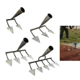 Maxbell Triangle Hoe Digging Soil Manuring Tool for Agricultural Soil Loosening 2 Tooth