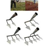 Maxbell Triangle Hoe Digging Soil Manuring Tool for Agricultural Soil Loosening 2 Tooth