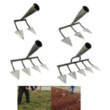 Maxbell Triangle Hoe Digging Soil Manuring Tool for Agricultural Soil Loosening 2 Tooth