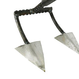 Maxbell Triangle Hoe Digging Soil Manuring Tool for Agricultural Soil Loosening 2 Tooth