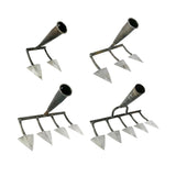 Maxbell Triangle Hoe Digging Soil Manuring Tool for Agricultural Soil Loosening 2 Tooth