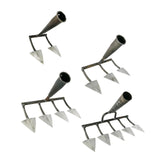 Maxbell Triangle Hoe Digging Soil Manuring Tool for Agricultural Soil Loosening 2 Tooth