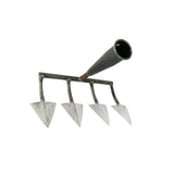 Maxbell Triangle Hoe Digging Soil Manuring Tool for Agricultural Soil Loosening 4 Tooth