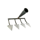 Maxbell Triangle Hoe Digging Soil Manuring Tool for Agricultural Soil Loosening 4 Tooth