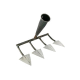 Maxbell Triangle Hoe Digging Soil Manuring Tool for Agricultural Soil Loosening 4 Tooth