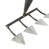 Maxbell Triangle Hoe Digging Soil Manuring Tool for Agricultural Soil Loosening 4 Tooth