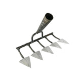 Maxbell Triangle Hoe Digging Soil Manuring Tool for Agricultural Soil Loosening  5 Tooth