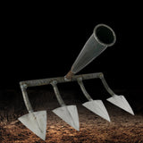 Maxbell Triangle Hoe Digging Soil Manuring Tool for Agricultural Soil Loosening  5 Tooth