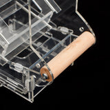 Maxbell Transparent Acrylic Automatic Bird Feeder for birds Cockatiel Parakeet S