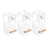 Maxbell Transparent Acrylic Automatic Bird Feeder for birds Cockatiel Parakeet S
