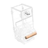 Maxbell Transparent Acrylic Automatic Bird Feeder for birds Cockatiel Parakeet S