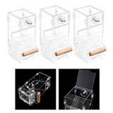 Maxbell Transparent Acrylic Automatic Bird Feeder for birds Cockatiel Parakeet S