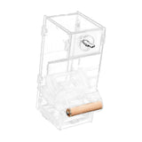 Maxbell Transparent Acrylic Automatic Bird Feeder for birds Cockatiel Parakeet S