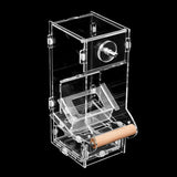 Maxbell Transparent Acrylic Automatic Bird Feeder for birds Cockatiel Parakeet S