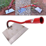 Maxbell Hoe Garden Hoe Gardening Hand Tool Steel for Weeding Soil Loosening Seeding 20cm Width Red