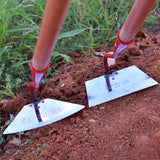 Maxbell Hoe Garden Hoe Gardening Hand Tool Steel for Weeding Soil Loosening Seeding 20cm Width Red