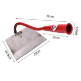Maxbell Hoe Garden Hoe Gardening Hand Tool Steel for Weeding Soil Loosening Seeding 20cm Width Red