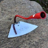 Maxbell Hoe Garden Hoe Gardening Hand Tool Steel for Weeding Soil Loosening Seeding Triangle Red