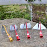 Maxbell Hoe Garden Hoe Gardening Hand Tool Steel for Weeding Soil Loosening Seeding Triangle Red