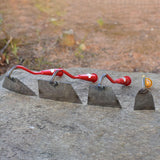 Maxbell Hoe Garden Hoe Gardening Hand Tool Steel for Weeding Soil Loosening Seeding Triangle Red