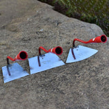 Maxbell Hoe Garden Hoe Gardening Hand Tool Steel for Weeding Soil Loosening Seeding Triangle Red