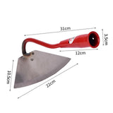 Maxbell Hoe Garden Hoe Gardening Hand Tool Steel for Weeding Soil Loosening Seeding Triangle Red