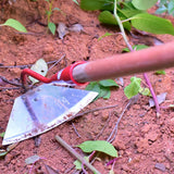 Maxbell Hoe Garden Hoe Gardening Hand Tool Steel for Weeding Soil Loosening Seeding Triangle Red