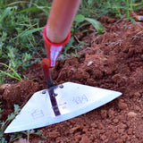 Maxbell Hoe Garden Hoe Gardening Hand Tool Steel for Weeding Soil Loosening Seeding Triangle Red