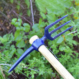 Maxbell Multifunctional Railroad Pick Head Forging for Gardening Digging Prospecting Three Tooth Rake