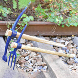 Maxbell Multifunctional Railroad Pick Head Forging for Gardening Digging Prospecting Three Tooth Rake