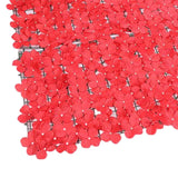 Maxbell Artificial Flower Privacy Fence DIY Backdrop for Yard Balcony Red