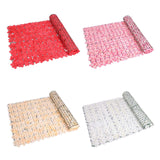 Maxbell Artificial Flower Privacy Fence DIY Backdrop for Yard Balcony Red