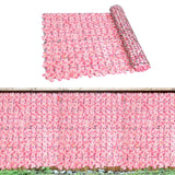 Maxbell Artificial Flower Privacy Fence DIY Backdrop for Yard Balcony Pink