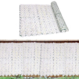 Maxbell Artificial Flower Privacy Fence DIY Backdrop for Yard Balcony White