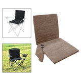 Maxbell Heated Chair Cover Adjustable Portable Soft Cushion for Lawn BBQ Fishing Khaki