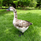 Maxbell Miniature Feathered Goose Free Standing for Decoration Collectible Gift Gray