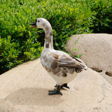 Maxbell Miniature Feathered Goose Free Standing for Decoration Collectible Gift Gray