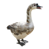 Maxbell Miniature Feathered Goose Free Standing for Decoration Collectible Gift Gray