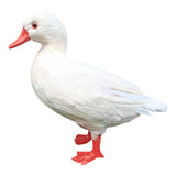 Maxbell Simulation Garden Duck Statue Miniature Animal Figurines DIY Craft  White