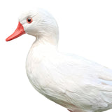 Maxbell Simulation Garden Duck Statue Miniature Animal Figurines DIY Craft  White