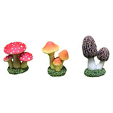 Maxbell Garden Mushroom Ornament Decoration Statue for Micro Landscape Dollhouse DIY Red