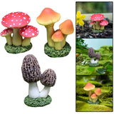 Maxbell Garden Mushroom Ornament Decoration Statue for Micro Landscape Dollhouse DIY Red