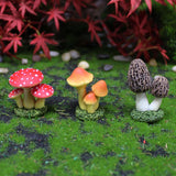 Maxbell Garden Mushroom Ornament Decoration Statue for Micro Landscape Dollhouse DIY Red