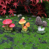 Maxbell Garden Mushroom Ornament Decoration Statue for Micro Landscape Dollhouse DIY Red
