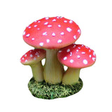Maxbell Garden Mushroom Ornament Decoration Statue for Micro Landscape Dollhouse DIY Red