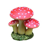 Maxbell Garden Mushroom Ornament Decoration Statue for Micro Landscape Dollhouse DIY Red