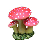 Maxbell Garden Mushroom Ornament Decoration Statue for Micro Landscape Dollhouse DIY Red