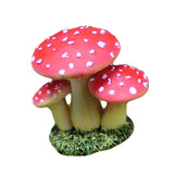 Maxbell Garden Mushroom Ornament Decoration Statue for Micro Landscape Dollhouse DIY Red