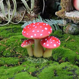 Maxbell Garden Mushroom Ornament Decoration Statue for Micro Landscape Dollhouse DIY Red