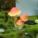 Maxbell Garden Mushroom Ornament Decoration Statue for Micro Landscape Dollhouse DIY Orange Yellow